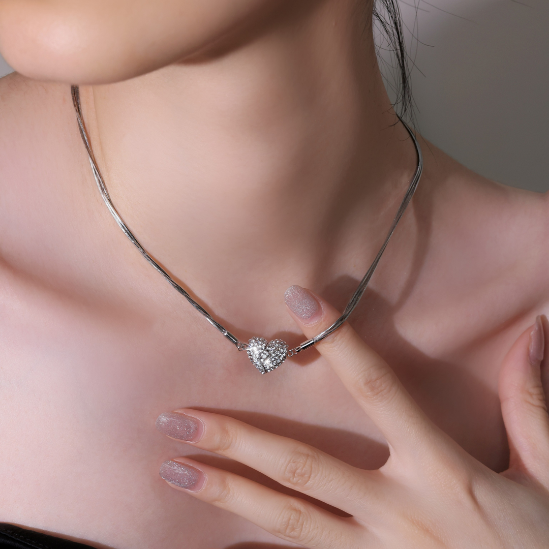 Magnetic Love Patchwork Necklace