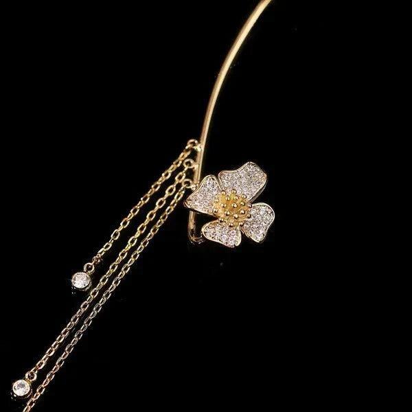 BUTTERFLY TASSEL STYLE ZIRCON EARRINGS