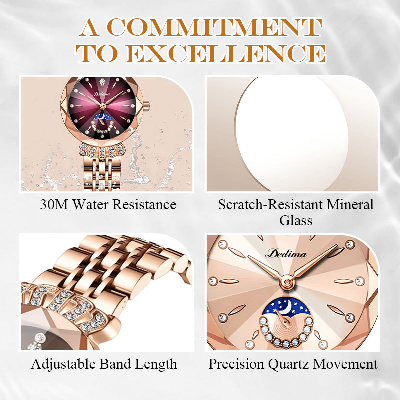 Fashionable Star & Moon Watch for Women