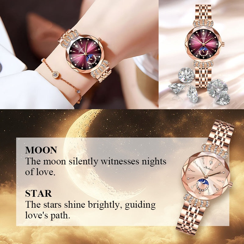 Fashionable Star & Moon Watch for Women